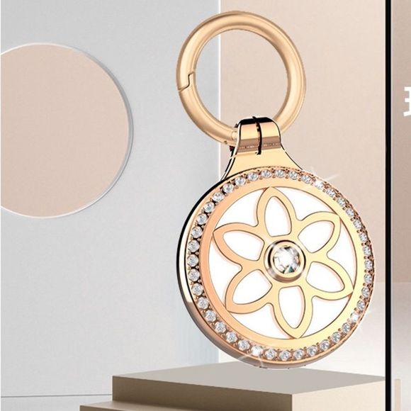 🔴 2 for $25 Air Tag Case Cover with Key Ring  colour Rose gold - Picture 1 of 3